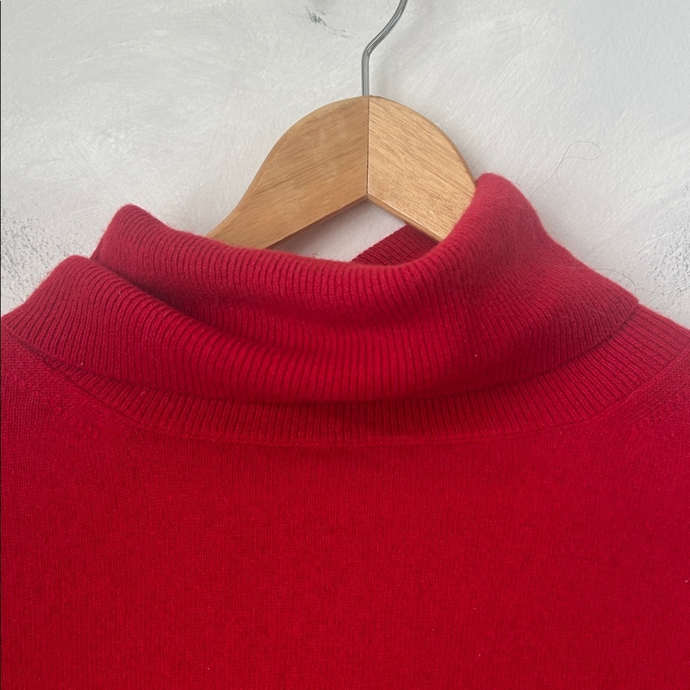 BELLINA Cashmere & Merino Wool Blend Turtleneck Sweater Winter red - Picture 7 of 9